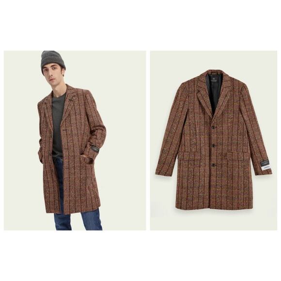 Scotch & Soda Single Breasted Overcoat Size Medium - Picture 1 of 12